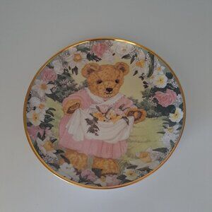 Limited Edition Franklin Mint Teddys Spring Bouquet Decorative Plate By Sarah Yo